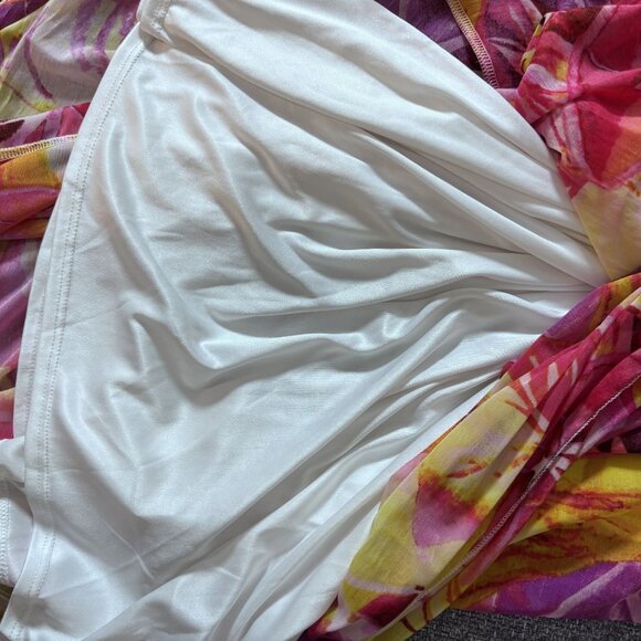 Womens Size PS Tropical Sleeveless Halter High Low Dress With Chain Neckline - Picture 9 of 11